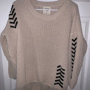 ✰knit sweater with leather details✰